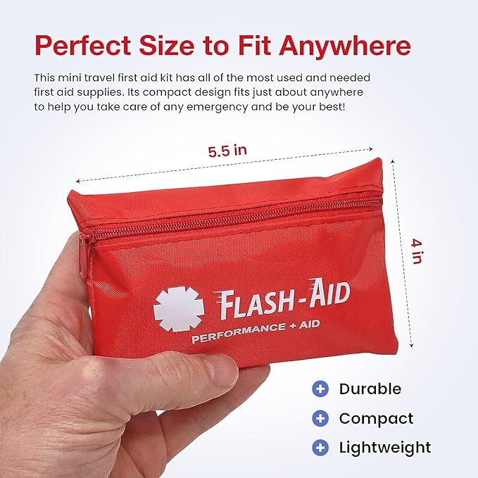 First Aid Kit – 4-Pack of Compact Travel IFAKs – Mini First Aid Kits for Emergency Preparedness, Events, Travel, Hiking, Camping, and Everyday Use – Portable and Lightweight