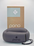Pono Neck Cradle Travel Pillow: Memory Foam, Ergonomic 360° Adjustable Support, Prevents Neck Pain/Head Nods. Infinity Shape Fits All Adults. Foldable Design for Easy Portability (Twilight Slate)