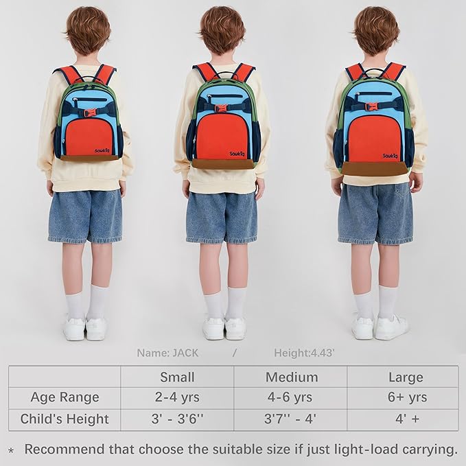 Lightweight Kids Backpack for School Kindergarten Elementary Backpacks for Boys Ages 6-8-10(Orange Blue)