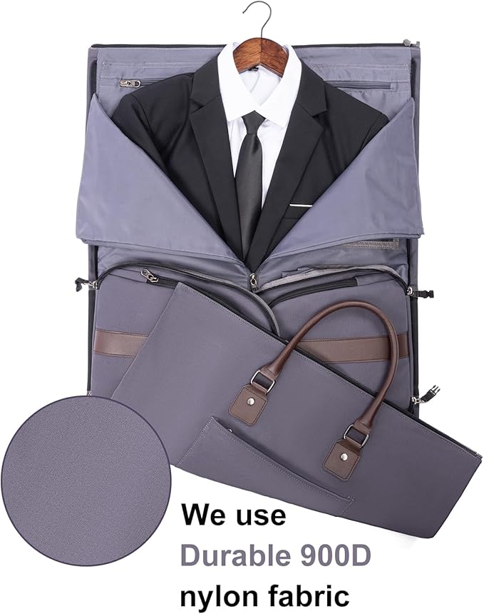 Modoker Garment Convertible Weekender Bag,Carry on Canvas Garment Duffle Bag Heavy Duty Overnight Bags for Men Women