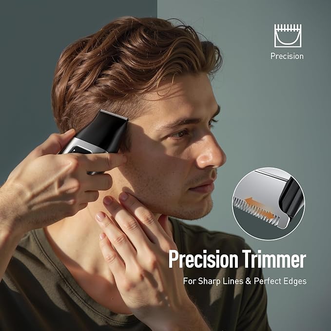 Professional Foil Shaver for Men: Cordless Electric Razor with High-Speed Dual Blades, Rechargeable USB-C, IPX6 Travel-Friendly/Home Use & Waterproof