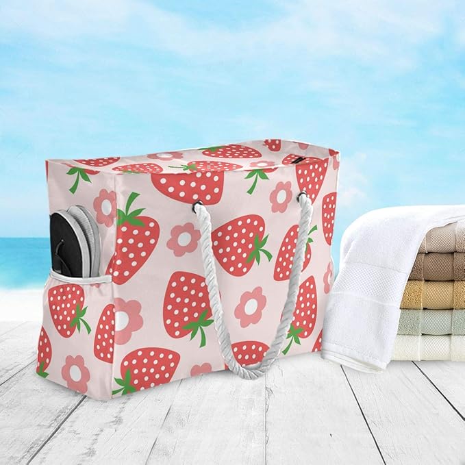 senya Large Beach Bags Totes Canvas Tote Shoulder Bag Soft Wave Water Resistant Bags for Gym Travel Daily Ocean