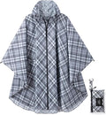 Rain Poncho Jacket Coat Hooded Zipper Style for Women/Men/Adult with Pocket