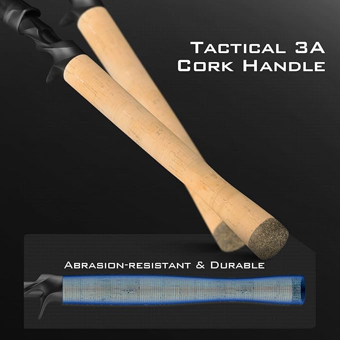 KastKing Valiant Eagle Passage Travel Fishing Rods, 4 & 6 Pc Pack Rods, Spinning, Casting and Fly Models, IM6 Graphite Blank, Ti Oxide LTS Ring Guides, Beautiful Cork Handles
