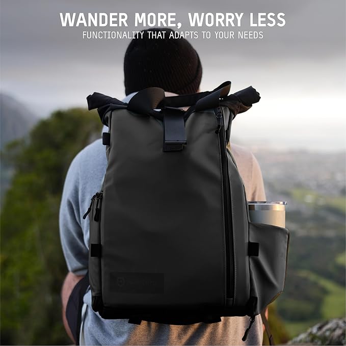 WANDRD PRVKE Lite: Weather-Resistant Travel & Camera Backpack with Laptop Sleeve, Quick Side Access, Clamshell Opening – Ideal Photography & Travel Bag