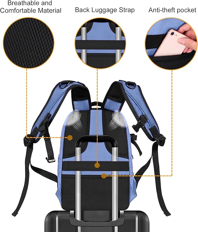MOSISO Camera Backpack, DSLR/SLR/Mirrorless Photography Camera Bag 15-16 inch Waterproof Hardshell Case with Tripod Holder&Laptop Compartment Compatible with Canon/Nikon/Sony, Slate Blue