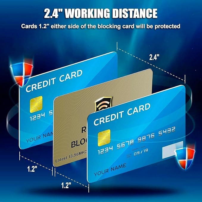 SaiTech IT RFID Cards One Card Protects Entire Wallet Purse for Men & Women, Contactless Bank Debit Credit Card ProteRFID Goldenctor ID ATM Guard Card – Golden (50 PCs Bulk RFID Card Golden)