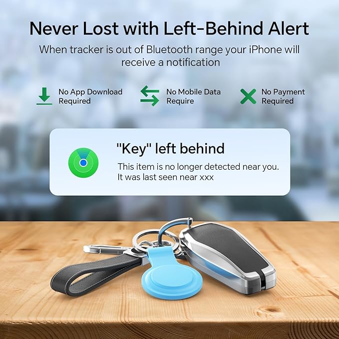 Air 4 Pack tags Tracker [Apple MFi Certified] Pair with Apple Find My(iOS Only) Smart Bluetooth Key Tracking Tags Item Finders Waterproof Worldwide Located Devices for Pet Wallet Backpack Dogs Luggage