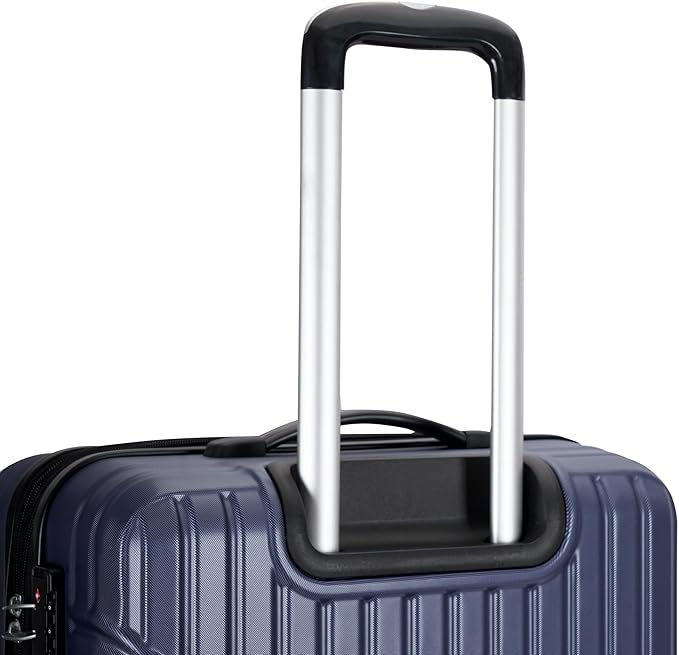 GinzaTravel Luggage Sets 3-Piece Expandable Suitcases with Wheels PC+ABS Durable Hardside Luggage sets TSA lock (Ocean blue, 3-Piece Set(20"/25"/29"))