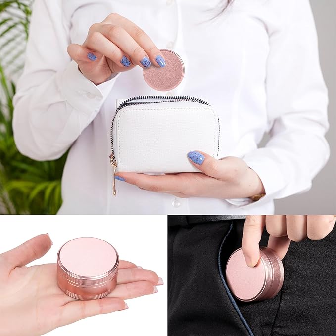 Metal Pill Container Pill Case - Waterproof Pill Box for Daily Travel, Single Pill Hplder for Pocket Purse, Portable Medicine Organizer, Ideal for Medication Fish Oils, Unique Gift Pink