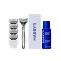 Harry's Shaving Kit for Men - Razor Handle, 5 Razor Blade Refills, Foaming Shave Gel, and Travel Blade Cover - Craft Edition