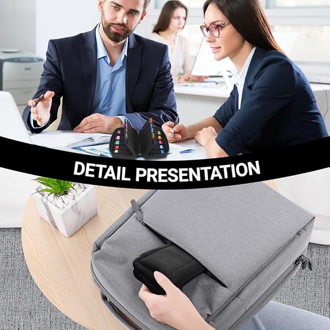 USB Flash Drive Case Organizer - Vellgo Premium Soft Neoprene Storage Holder with 20 Slots and 20 Label Tags for Thumb Drives, Memory Sticks, Jump Drives & Electronic Accessories (Black)