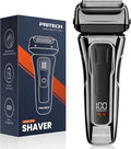 PRITECH Foil Shaver for Men, Electric Razor with Tight Foil Technology, Skin-Friendly Design, Easy Blade Replacement, Cordless Rechargeable with Pop-Up Trimmer, LED Display,Waterproof