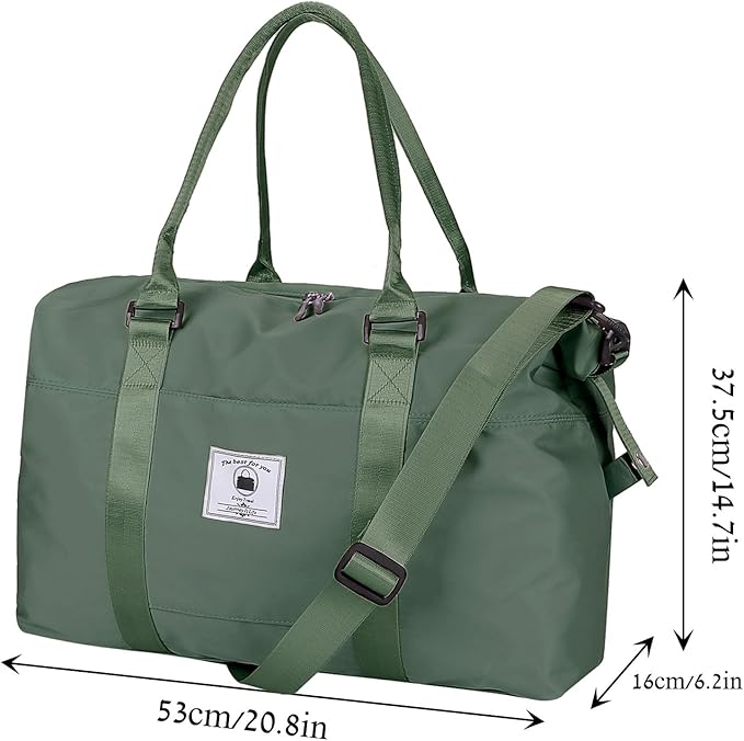 Travel Duffle Bag, Waterproof Sport Tote Gym Bag for Women Men, Overnight Weekender Carry On Bag with Wet Pocket