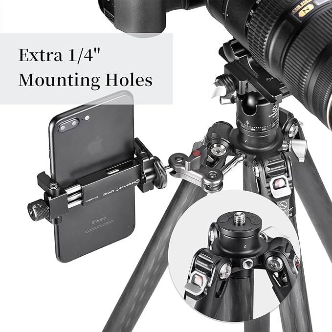 TT2340CE 4-Sections Carbon Fiber Travel Tripod for Ipad, Phone, DSLR Camera, Ideal for vlog Photography, Compact Travel Tripod Lightweight, Small and Short, with 25mm Ball Head