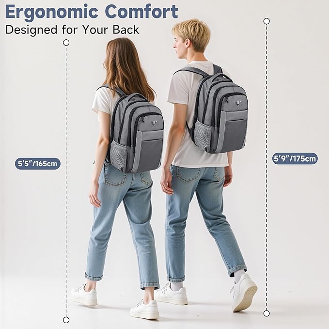 Multipocket TSA Travel Laptop Backpack for Men, Anti-Theft Business Daypacks, Airline Approved Personal Item Work Bag,Water Resistant 16 Inch Work Computer Backpack
