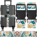 2 Pack Luggage Straps for Suitcases Adjustable Luggage Belt TSA Approved, Bright Colors Travel Packing Straps with Quick Release Buckle Unique Nylon for Sleeping Bag Car Seat, Turtle