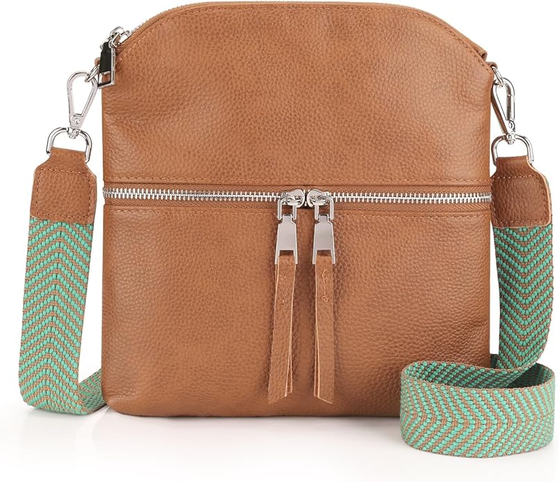 befen Genuine Leather Small Crossbody Purses for Women Travel Cross Body Bags Lightweight with Adjustable Shoulder Strap
