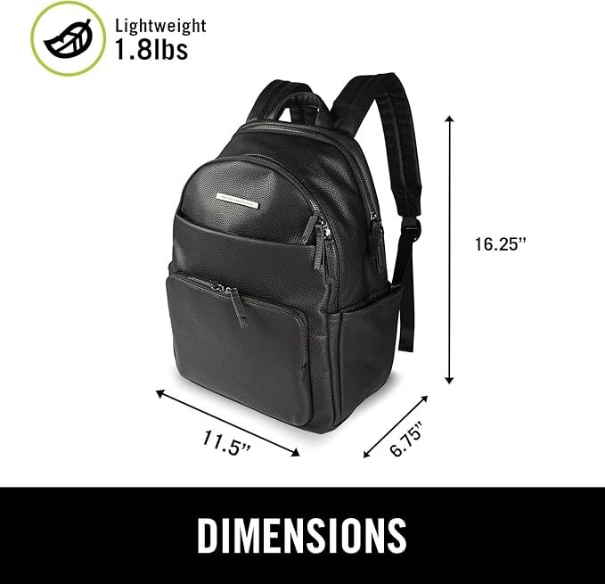 Kenneth Cole REACTION Marley Backpack, Black, 15" Laptop
