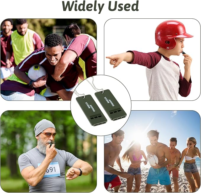120 dB Emergency Whistles for Teachers, Flat Self Defense Safety Whistle Keychain for Women Outdoor Hiking Dog Signal