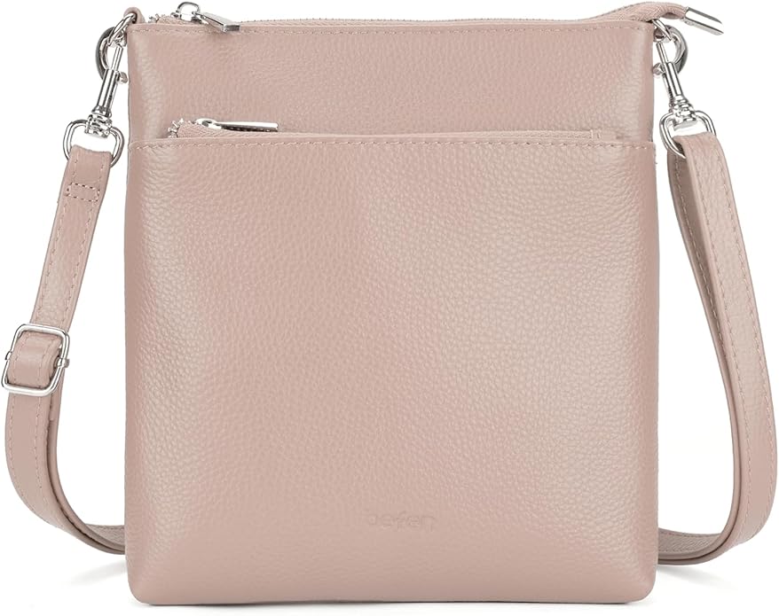 befen Genuine Leather Small Crossbody Purses for Women Travel Cross Body Bags Lightweight with Adjustable Shoulder Strap