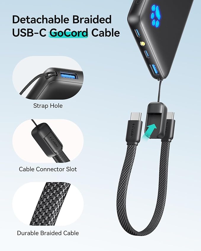 INIU Portable Charger, Ultra Slim 10000mAh 45W PD Power Bank, USB C in&Out Fast Charging Battery Pack, Travel Essential Phone Powerbank Compatible with iPhone 16 15 14 Samsung S22 S21 Google iPad etc