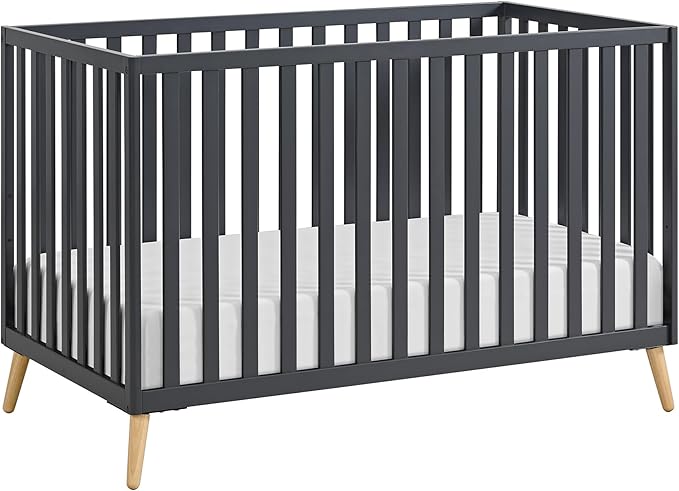 Oxford Baby Cozy Nest Convertible Island Crib, Midnight Slate/Natural