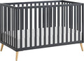 Oxford Baby Cozy Nest Convertible Island Crib, Midnight Slate/Natural