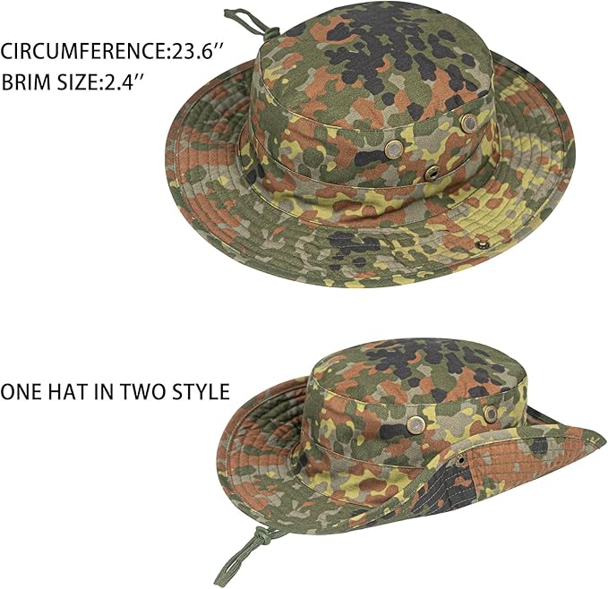 Sun Hats for Men Women Boonie Hat Foldable Fishing Hat UPF 50+ Bucket Hat for Fishing Hiking Garden Safari Beach