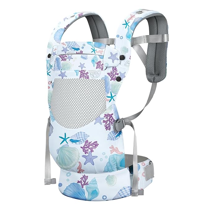 Newborn Baby Front Carrier Backpack, Toddler Baby Body Carrier, 7-66 Lbs Ergonomic Design, Lumbar Support, Lightweight