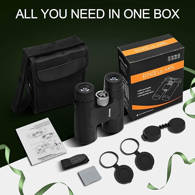 Astromania 10x42 Compact Binoculars -BK7 Prism -Gifts for Traveling, Wildlife, Concerts and Theater, Bird Watching, Camping and Sport Games