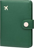 ZOPPEN Passport Holder Women, Passport Cover Travel Wallet Rfid Blocking Passport Wallet Cover Case Travel Essentials Document Organizer, Grass Green