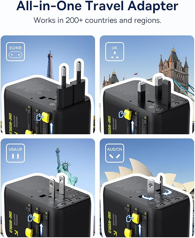 Baseus 70W Universal Travel Adapter and Baseus 100W Retractable USB C Cable