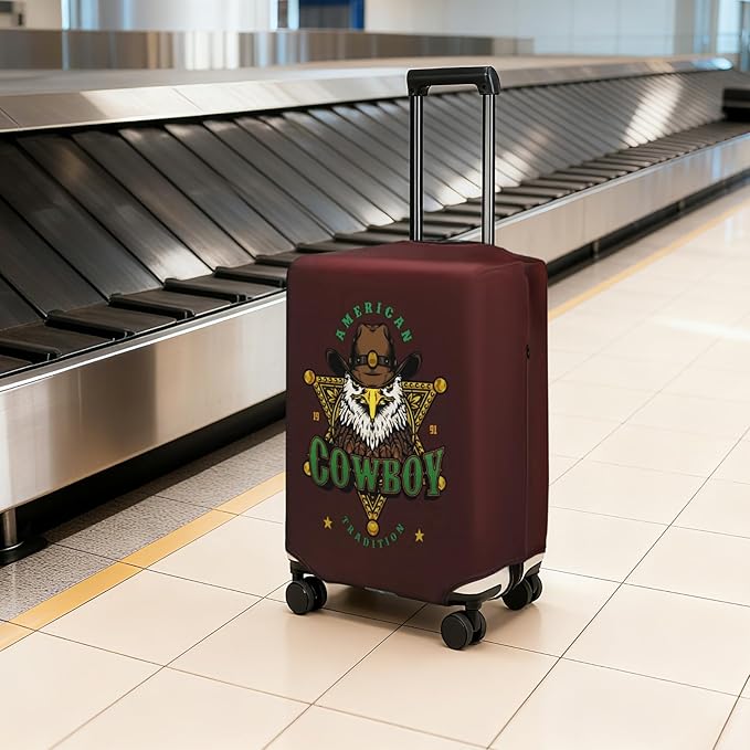 HYPER VENTURE Washable Luggage Cover - Fashion Suitcase Protector Fits 23-26 Inch Luggage (Eagle Glory, M)