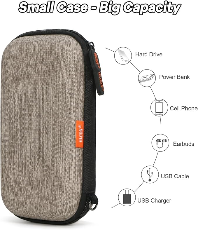 Hard Drive Case for Western Digital WD Elements My Passport/Samsung T9 Portable/Seagate Portable 1TB 2TB 4TB External Hard Drive/Game Drive for PS5 - Portable Hard Shell Travel Carrying Case