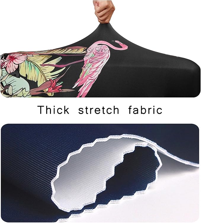 WUJIAONIAO Travel Luggage Cover Baggage Suitcase Cover Protector Skins 18-32 Inch (Flamingo A23, L (for 25-28 inch luggage))