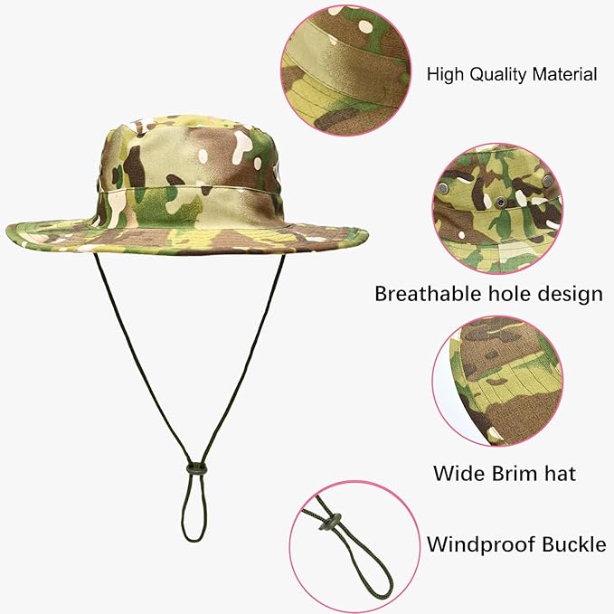 Sun Hats for Men Women Boonie Hat Foldable Fishing Hat UPF 50+ Bucket Hat for Fishing Hiking Garden Safari Beach