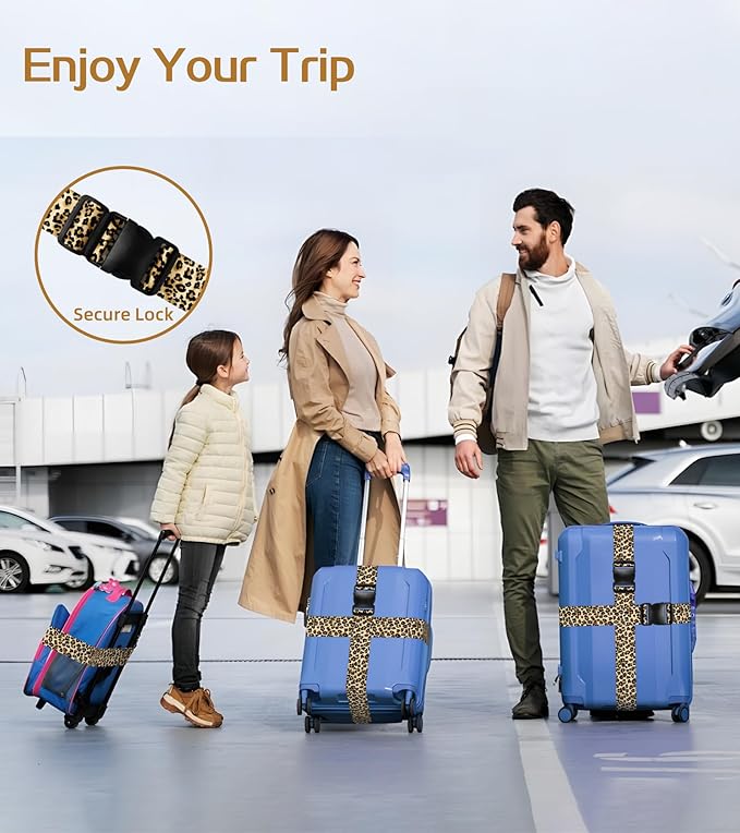 Luggage Straps for Suitcases Travel Belt Luggage Band Heavy Duty Traveling Luggage Identifier Cute Women Girls Unique Accesory,