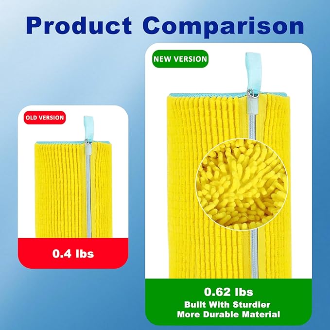 Shoe Washing Machine Bag Reusable Shoe Cleaning Bag for All Types Laundry Shoe Bag for Washer and Dryer (Yellow 2pcs)
