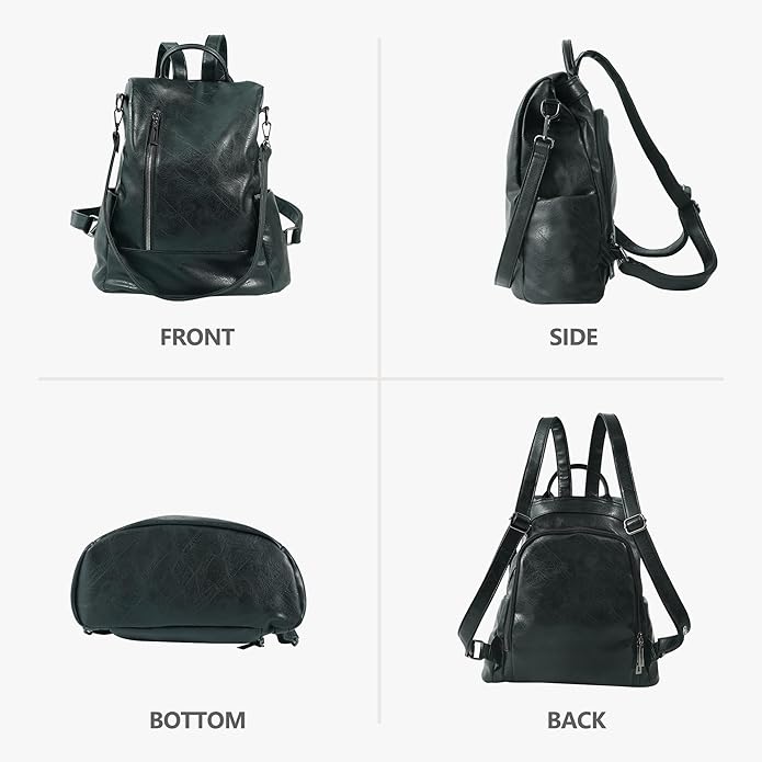 Women Backpack Purse PU Leather Anti-theft Casual Shoulder Bag Fashion Ladies Satchel Bags