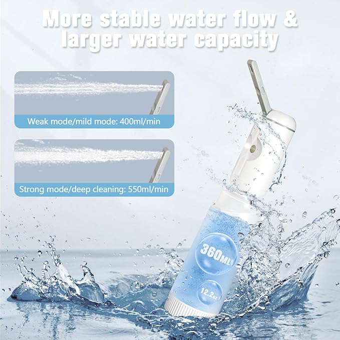 Upgrade SPACEREST Portable Bidet for Travel, No Noise & Waterproof Handheld Sprayer with 360ml Bottle, Rechargeable Electric Portable Bidet for Women & Men, Personal Hygiene & Postpartum Care