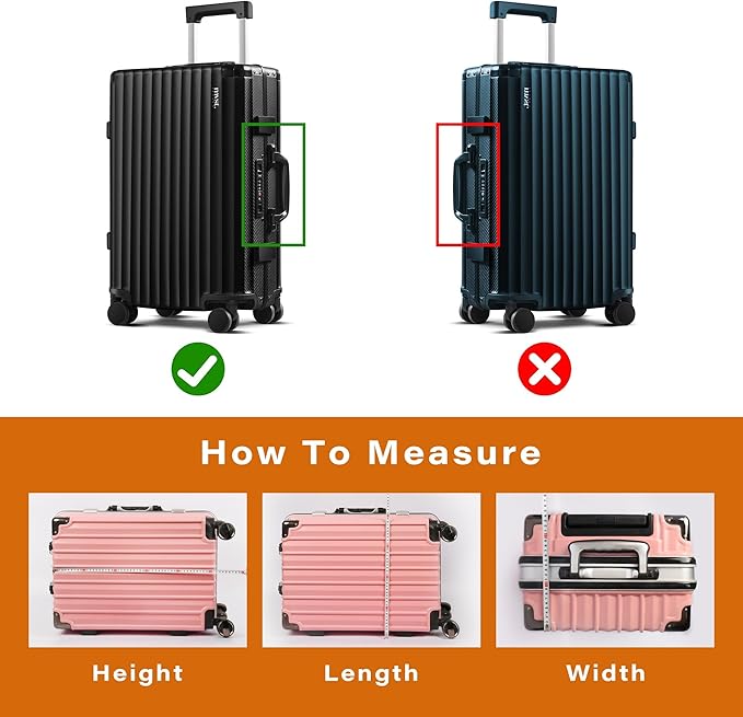 Clear PVC Suitcase Cover Protectors- Thickened Waterproof Luggage Covers Protector, Full Transparent Dustproof Sleeve for Wheeled Suitcases (24")