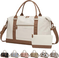 Travel Duffle Bag for Women, Weekender Bags, Hospital Bag for Labor Delivery, Lightweight Tote Duffel Overnight Bag with Luggage Sleeve, Airplane Travel Bags with Toiletry Bag, Large, Beige