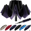 LLanxiry Compact Travel Umbrella, Mini Windproof Umbrellas for Rain & Sun, Small Lightweight Outdoor UV Umbrella, Portable Folding Umbrellas for Travel