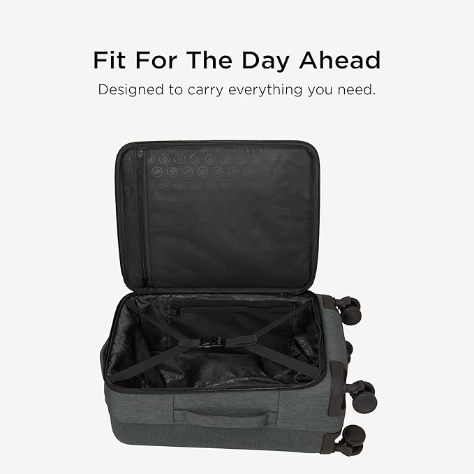 TravisMathew Quad Carry-On Spinner TMB400, Graphite Heather