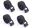 Premium Lashing Nylon Strap - Cam Buckle Tie Down Straps Heavy Duty Secure Straps up to 500 lbs Capacity for Motorcycle,SUP, Kayak, Canoe, Surfboard, Cargo, Boat,Trailer, Moving(1'' x 6.5Ft Black)