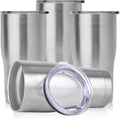 DOMICARE 20oz Tumbler with Lid Stainless Steel Tumblers Bulk, Double Wall Vacuum Insulated Coffee Travel Mug, 4 Pack Stainless Steel