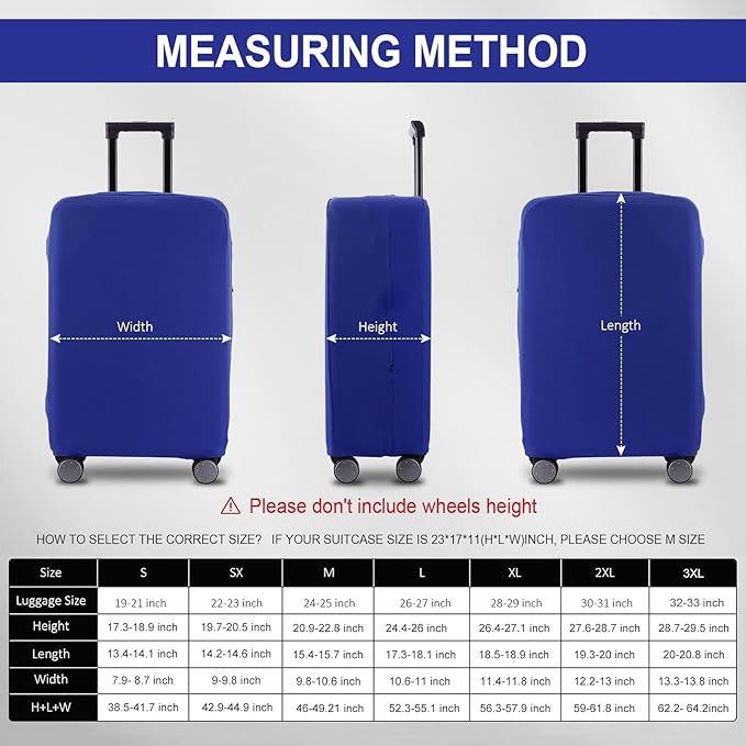 Travel Luggage Cover - Scratch-Resistant Suitcase Protector (Blue, S(19-21 inch))