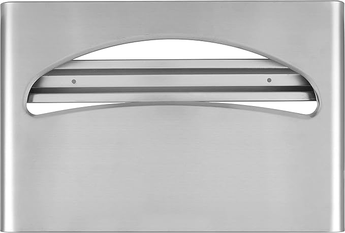 Commercial Toilet Seat Cover Dispenser, Wall Mount, 250 Single Seat Covers for Office, Hospital (18/8 Stainless Steel)