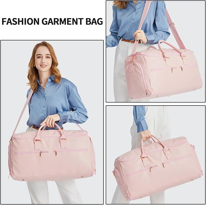 Carry On Garment Bag for Travel, Convertible Travel Garment Bag for Men Women, 2 in 1 Hanging Suitcase Suit Business Travel Bag